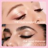 Kaely 2Pcs Cream Eye Shadow Brightener Sticks Set for Eyes Waterproof, Champagne & Sand Shimmer Cream Eyeshadow Applicator Stick Long Lasting Pigmented Eye Makeup sombras en crema para ojos 17+25