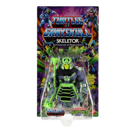 Masters of the Universe Mattel Origins Turtles of Grayskull Action Figure & Accessories, Skeletor Collectible Toy with 16 Joints, TMNT & Motu Crossover