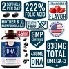 Prenatal Vitamins with DHA and Folic Acid - Fetal Development and Pregnancy Support - High-Potency Prenatal Vitamins For Women DHA and EPA Omega-3s D3 Prenatal DHA Fish Oil - 90 Strawberry Softgels