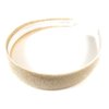 Beige cream velvet headband soft velour hair band accessory 1 inch wide plain classic basic style
