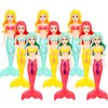 Cindeer 9 Pcs Mermaid Dolls Dive Mermaids Dive Toys Mermaid Bath Toys Mermaid Pool Toys for Girls Boys Bathtub Swimming Summer Beach Water Toys Birthday Party Gifts Supplies, 3 Colors