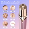 Facial Hair Removal for Women, Electric Painless Facial Hair Remover for Face, Lip, Chin with USB Rechargeable（Rose Gold）