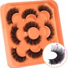 Mink Lashes Fluffy False Eyelashes 3D Full Volume 18mm Thick Fake Lashes Natural Look Like Eyelash Extensions 5 Pairs Lash by Winifred