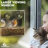 Gray Bunny Clear Window Bird Feeder - Window Bird Feeders for Outside, Window Bird Feeders for Viewing with Strong Suction Cup, Transparent Bird Feeder for Window, Bird House Gifts for Mom, Dad