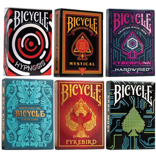 Bicycle Collector's Edition: 6-Deck Bundle Featuring Dark Mode, Fyrebird, Sea King, Hypnosis, Mystical and Bicycle Hardwired Playing Cards