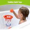 MARPPY Bath Toys - Bathtub Basketball Hoop for Kids, Toddlers - Mold Free Bath Toys & Shower Toys with Suction Cup and 3 No-Hole Balls - Bathtub Toys for Toddlers Boys & Girls