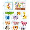 Maaacute Montessori Toys for 1 2 3 4 Year Old Boys Girls, Toddler Toys Age 2-4, 10 Pack Wooden Animal Blocks Sorting & Stacking Education Toddler Puzzles Toys,1 2 3 4 Year Old Girl Boy Birthday Gifts