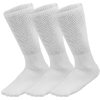 Falari Physicians Approved Diabetic Socks Crew Unisex 3, 6 or 12-Pack (10-13, 3 Pairs White)