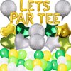 46 Pieces Let's Partee Golf Party Decorations Boys Men Party Balloons Decoration Let's Par-tee Golf Balloons Sport Themed Party Supplies Yellow Green Balloons for Birthday Baby Shower Retirement Party