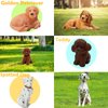 Rileryan 8PCS Miniature Dogs House Figurines Tiny Puppy Dog Sets Animal Figures Home Desk Fairy Garden Decor Cake Toppers Christmas Birthday Gift