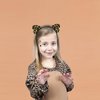 Cheetah Ears Headband with Gold Temporary Tattoos Leopard Costume Accessories Halloween Cat Cosplay Party Supplies