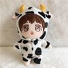 niannyyhouse 6in/15cm Plush Doll Clothes Coat + Shorts 2-Piece Set Cow Clothes Black and White Sweater Pajamas (15cm)