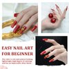 28g Dip Powder - Dark Red Color Nail Dipping Powder French Powder Pro Collection System Nail Art Starter Manicure Salon Home DIY for Girls Women Long-Lasting