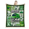 Just A Boy Who Loves Garbage Trucks Blanket, I Love Garbage Trucks Gifts Blanket for Boys Kids, Soft Cozy Warm Lightweight Throw Blanket for Living Room Couch Bed Sofa 60”x50”