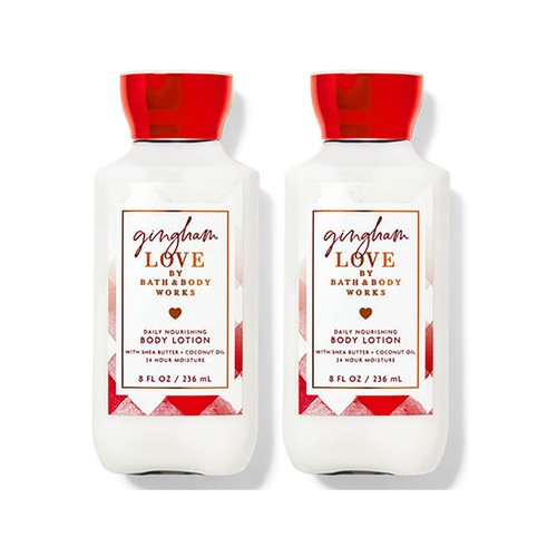 Bath & Body Works Gingham Love Super Smooth Body Lotion Sets Gift For Women 8 Oz -2 Pack (Gingham Love), 4 Fl Oz (Pack of 2)