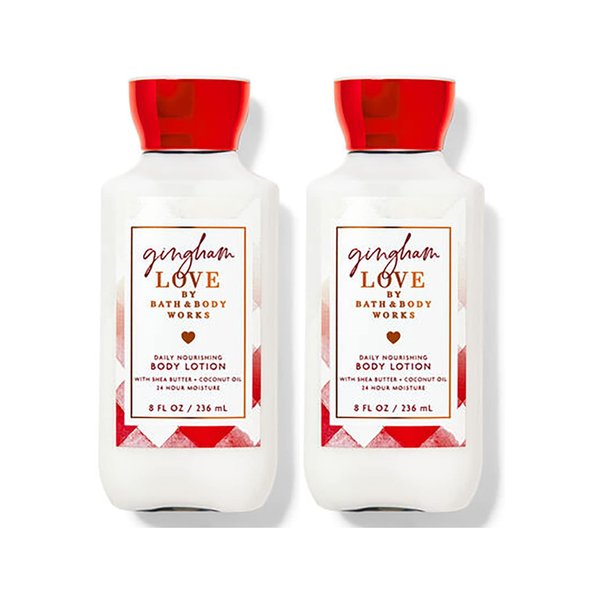 Bath & Body Works Gingham Love Super Smooth Body Lotion Sets Gift For Women 8 Oz -2 Pack (Gingham Love), 4 Fl Oz (Pack of 2)