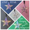 Handmade Iridescent Stained Glass Star with Heartfelt Thank You Message - Thank You Gift for Someone Special/Appreciation Gift/Gratitude Gift for Friends, Neighbors/Colleagues (Thank You)