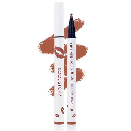 YUANLI Lip Stain Marker Pen, Lip Liner and Lipstick 2 in 1, Long Lasting Waterproof Matte Lip Tint Stain for Women, Hydrating and Waterproof 24 Hour Lip Liner Pencil & Liquid Lipstick - 03