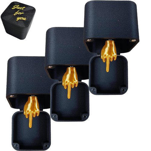 Wercow 3 Packs Middle Finger in a Box, Finger Surprise Gift Box, FSurprising Reveal Give Others a Different Surprise, 3D Printed Finger in a Surprise Prank Pop up Gift Bo