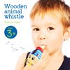 7Pcs Wooden Whistle for Kids, Cute Cartoon Animal Bird Whistle Set, Musical Instrument Early Learning Props Party Favors for Girls Boys