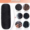 RuiYok 4 Pcs Natural Black Brazilian Wool Hair for Braiding Hair Acrylic Yarn Crochet Box Braids Senegalese Twist Jumbo Braids Faux Locs Crochet Hair for Women Synthetic Braiding Hair Extensions(#1B)