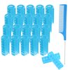 ZMD Hair Curlers, 20PCS Plastic Rollers Set, 0.98in/2.5cm Snap on Self Grip Rollers with Mini Comb, Heatless Rollers for Short Medium Thin Fine Hair, Tools for DIY Hairstyling