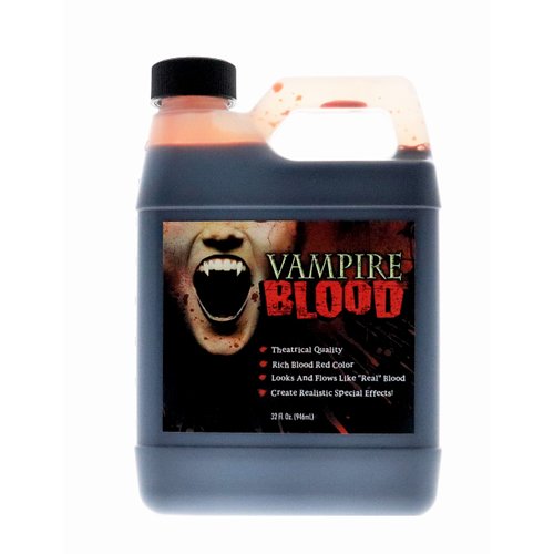 32oz VAMPIRE BLOOD, Realistic Fake blood, Theatrical Quality, Richly Pigmented Red Fake Blood for Halloween, Vampire, Zombie, Costume, Special Effects Makeup