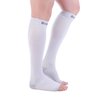 Doc Miller Open Toe Compression Socks for Men and Women, 15-20 mmHg, Calf Recovery, Medical Grade, Gray Socks, Small