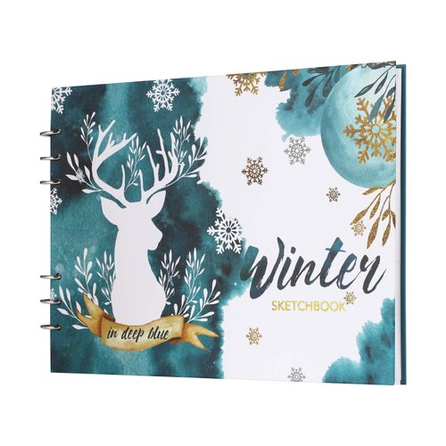 A4 Watercolor Sketchbook 50 Sheet Hardcover Drawing Spiral Notebook Colored Pencil Artist Loose-Leaf Doodle Blank Painting Paper
