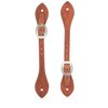 Weaver Leather Mens Flared Harness Leather Spur Straps, Russet