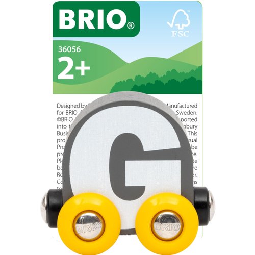 BRIO – Letter Train G | Wooden Train Set Accessory Toy for Kids Age 2 Years Up