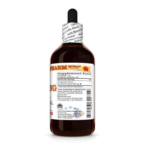 Fu Ling (Poria Cocos) Dry Sclerotia Tincture, Made in Hawaii, All Natural, Vegan, Pure Liquid Extract - 4 fl.oz