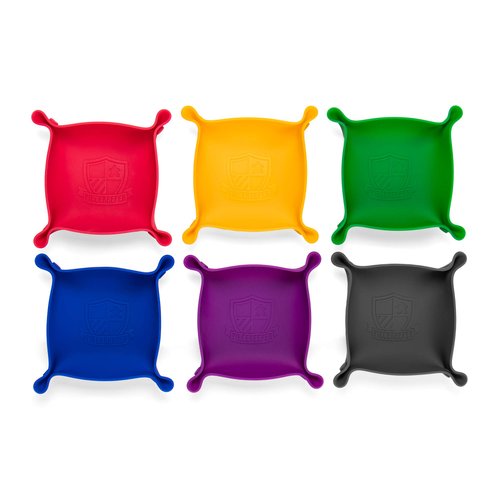 Piecekeeper Board Game Storage Bowls, 6-Pack | Portable Folding Tray Accessory Holds Tabletop Bits, Chits, Components, Pieces, Dice | Six Color Set | Classic & Modern Gaming, RPG Roleplaying