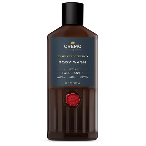 Cremo Rich-Lathering Palo Santo Body Wash for Men, Notes of Bright Cardamom, Dry Papyrus and Aromatic Palo Santo, 16 Fl Oz