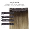HOTBANANA Wire Hair Extensions, 12 inch 70g Walnut Brown to Ash Brown and Bleach Blonde Fish Line Hair Extensions Real Human Hair Straight Invisible Wire Hair Extensions Remy Hair Extensions