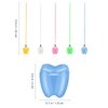 SUPVOX 5PCS Milk teeth storage box baby teeth saver toddler teeth case with necklace case (pink, yellow, white, purple, green)