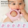 Momcozy Baby Teether Toys | Baby Teething Toys | Baby Teething Relief | Food Grade Silicone Teether Baby Toys | Baby Teether 0-6 Months | Teething Toy 6-12 Months | Baby Essential | Pink