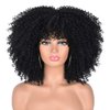 Curly Wigs for Black Women Afro Curly Wigs with Bangs Afro Hair Synthetic Heat Resistant Wigs Short Curly Wig