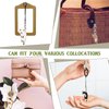 Yinkin 6 Pieces Cat Charm for Mobile Phone, Kawaii Charms Strap, Cute Hanging Cat for Backpack, Wallet, Keychain Pendant
