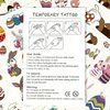 Ozepao 100 Pcs Easter Luminous Temporary Tattoos for Kids Easter Party Favors Supplies Easter Basket Stuffers