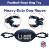 Pets First NFL Indianapolis Colts Football Dog Toy, Tough Quality Nylon Materials, Strong Pull Ropes, Inner Squeaker, NFL Team Color