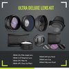 Ultra Deluxe Lens Kit for Canon Rebel T3, T5, T5i, T6, T6i, T7i, EOS 80D, EOS 77D Cameras with Canon EF-S 18-55mm is II STM Lens - Includes: 7pc 58mm Filter Set + 58mm Wide Angle and Telephoto Lens