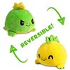 TeeTurtle - The Original Reversible Dinosaur Plushie - Green + Yellow Stegosaurus - Cute Sensory Fidget Stuffed Animals That Show Your Mood