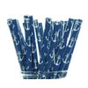Anchor Sailing Straws (25 Pack) - Navy Blue Sea Anchors Paper Straws, Sailor & Nautical Party Supplies, Ahoy Matey Drinking Straws