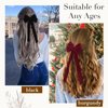 Velvet Hair Bows with Alligator Clips - 4 PCS Hair Accessories for Women, Girls, Teens, and Toddlers - Burgundy and Black Bows