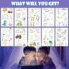 160+ Pcs Glitter Dinosaur Tattoos Temporary for Kids Party | Cartoon Waterproof Glow-in-the-Dark Dinosaur Tattoos Fake Stickers | Perfect for Boys & Girls Birthday Party Halloween Decorations Supplies