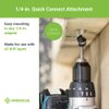 Greenlee 60A-3/4 Quick Change Wood Boring Stubby Auger Bit with 1/4" Quick Connect Attachment, Wood Boring Auger Drill Bit with Self-Feeding Screw Point
