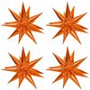 50 Pcs Orange Foil Cone Star Balloons Big 26 inch Orange Explosion Star Mylar Balloons 12 Point 3D Starburst Star Balloons for Party Supplies Christmas Birthday Wedding Decorations Party Supplies