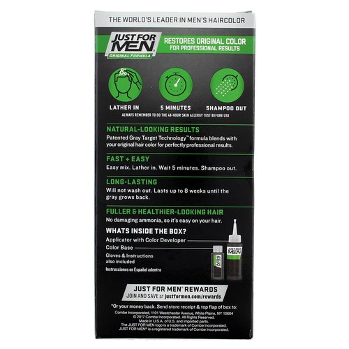 JUST FOR MEN Hair Color H-40 Medium Dark-Brown 1 ea (Pack of 2)