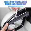 QODOLSI 2 PCS Car Rearview Blind Spot Mirror Rain Eyebrow Integrated, 2-in-1 Carbon Fiber Rain Eyebrow Reflective Protection Shield, Adjustable Expanded View Reversing Mirror, Universal Car (Black)